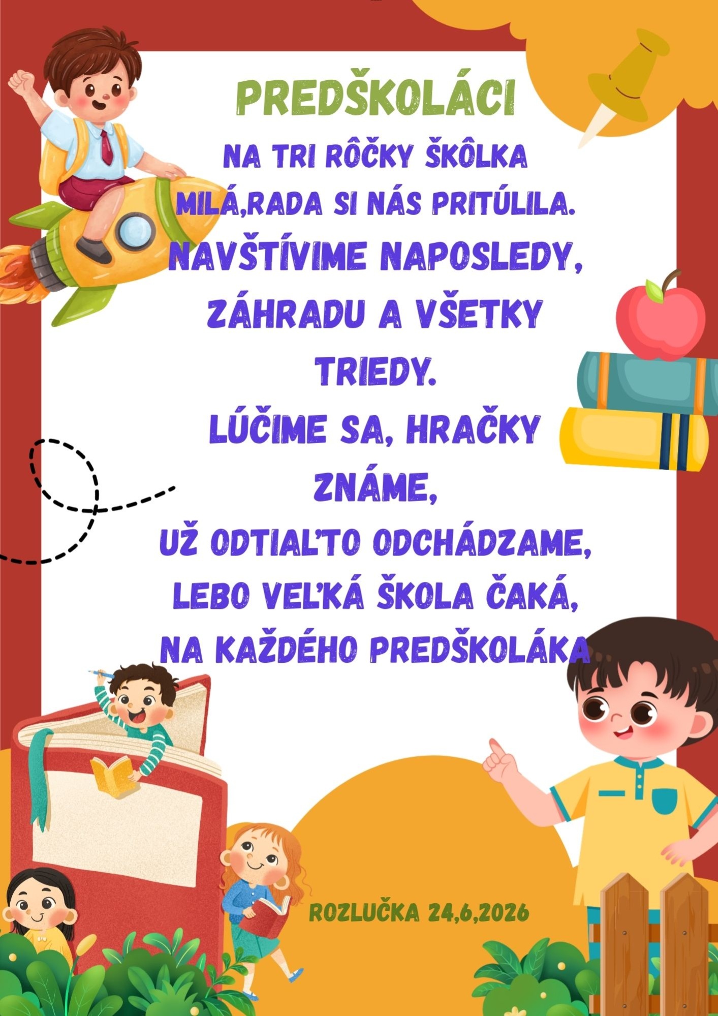 Rozlúčka s predškolákmi 24.6.2026 - Obrázok 1