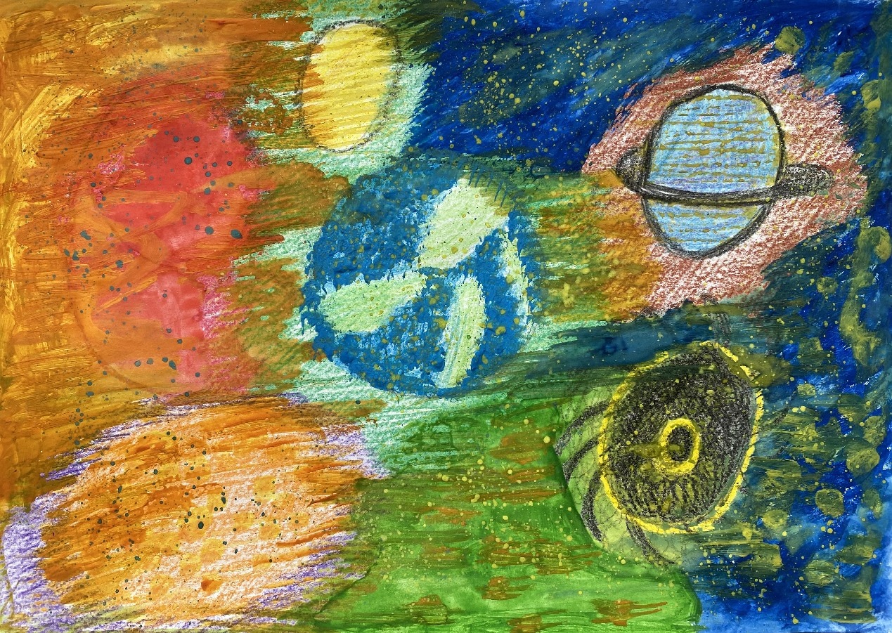 Vesmír očami detí - výtvarné práce žiakov v okresnom kole súťaže - Obrázok 3