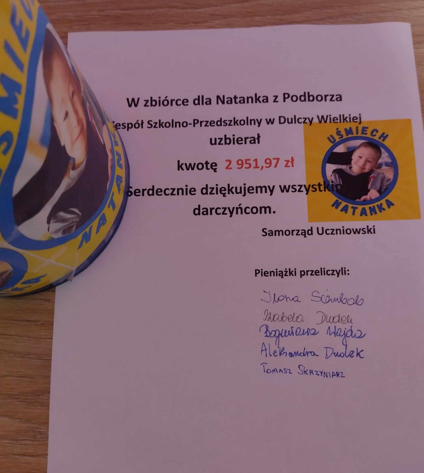 Finał zbiórki dla Natanka z Podborza - Obrazek 1