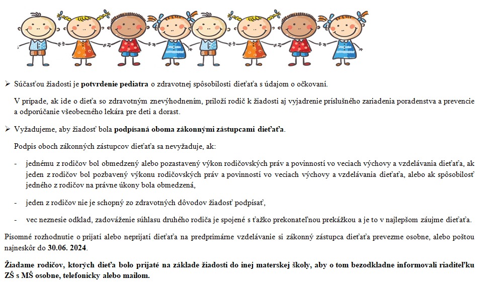Zápis detí do Materskej školy v Dolnej Porube - Obrázok 2