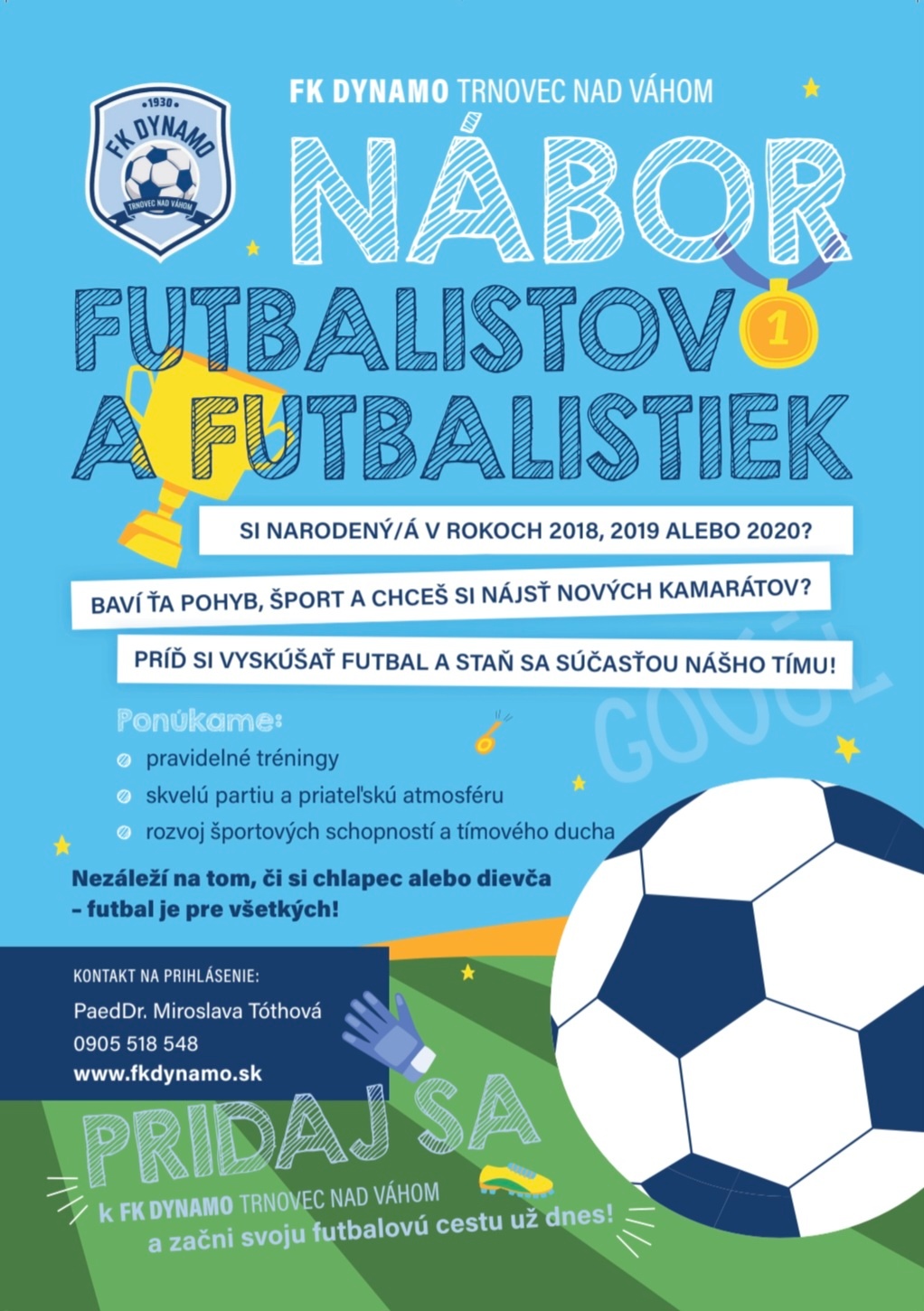 FK Dynamo Trnovec nad Váhom rozširuje svoje rady - nábor - Obrázok 1