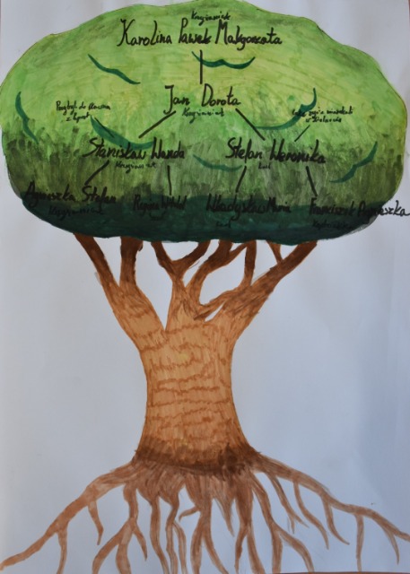 Drzewo genealogiczne ucznia.