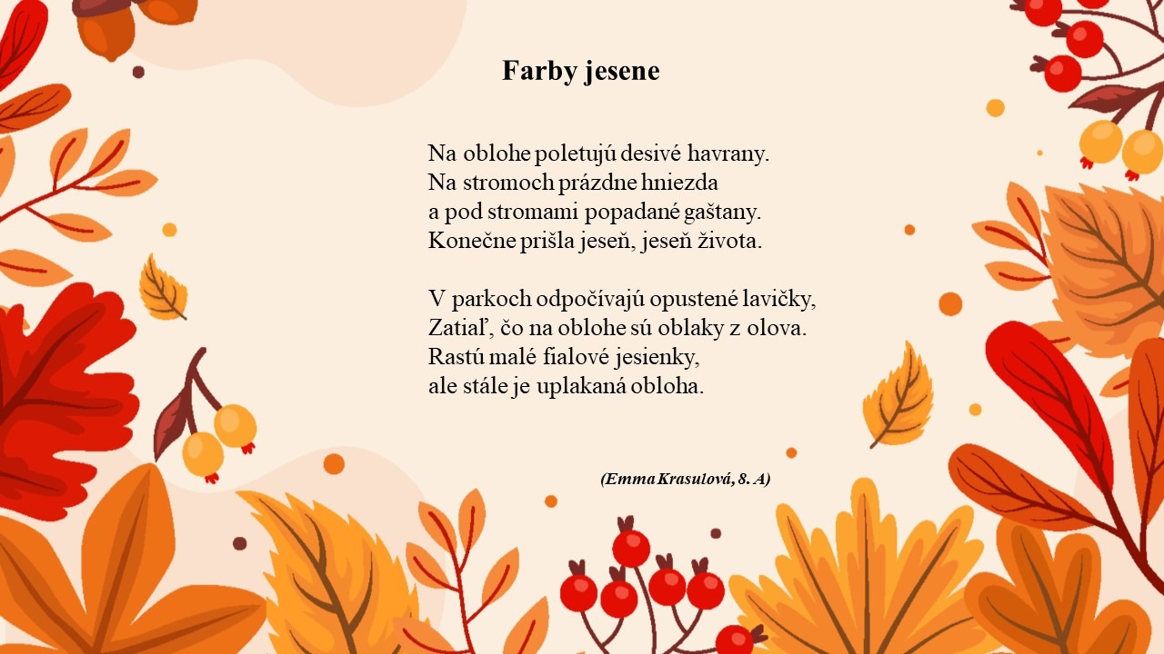 Jesenné básnenie na slovenčine - Obrázok 5
