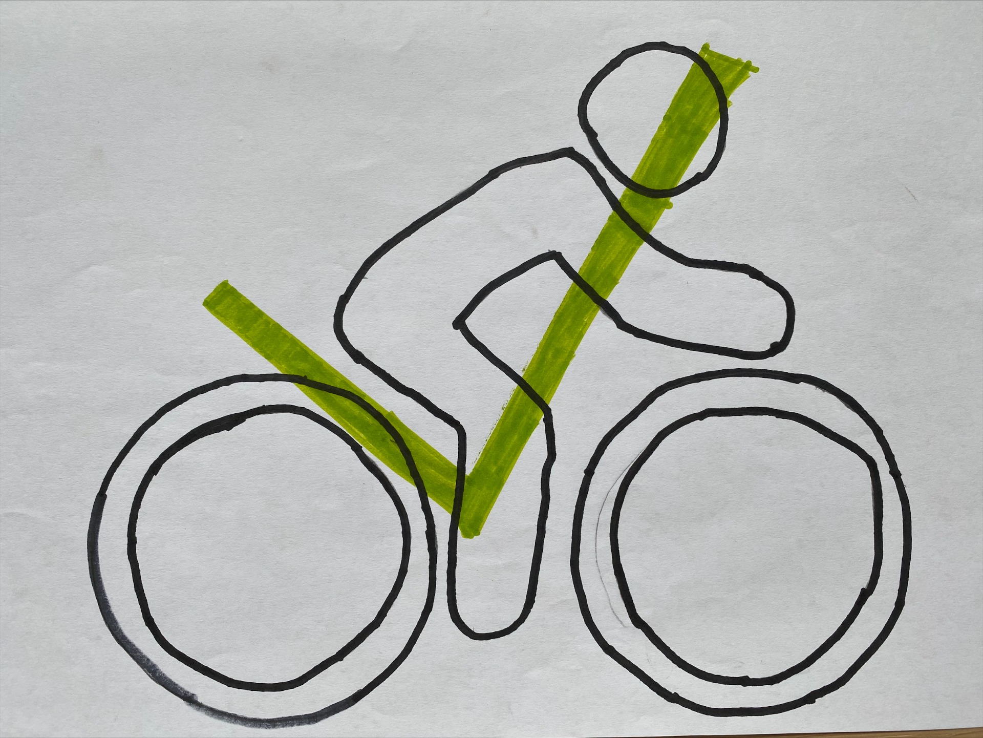 Piktogramm der 4. Klasse: Nutze das Fahrrad! -Foto: Röckl