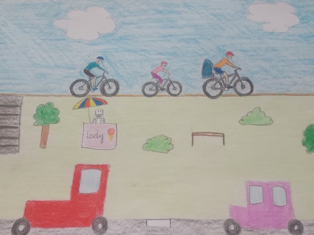 Konkurs plastyczny „Wiosenna wycieczka rowerowa z rodziną” - Obrazek 6