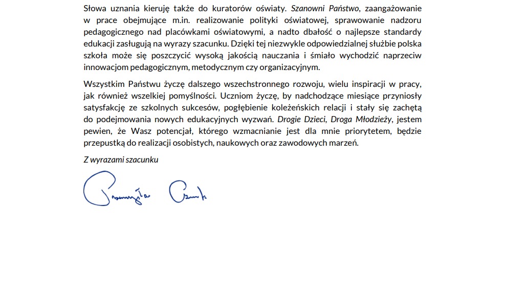 List Ministra Edukacji 2023/2024 cz.4