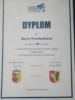 Sukces Marty Przedpełskiej - uczennicy klasy 8e - Obrazek 2