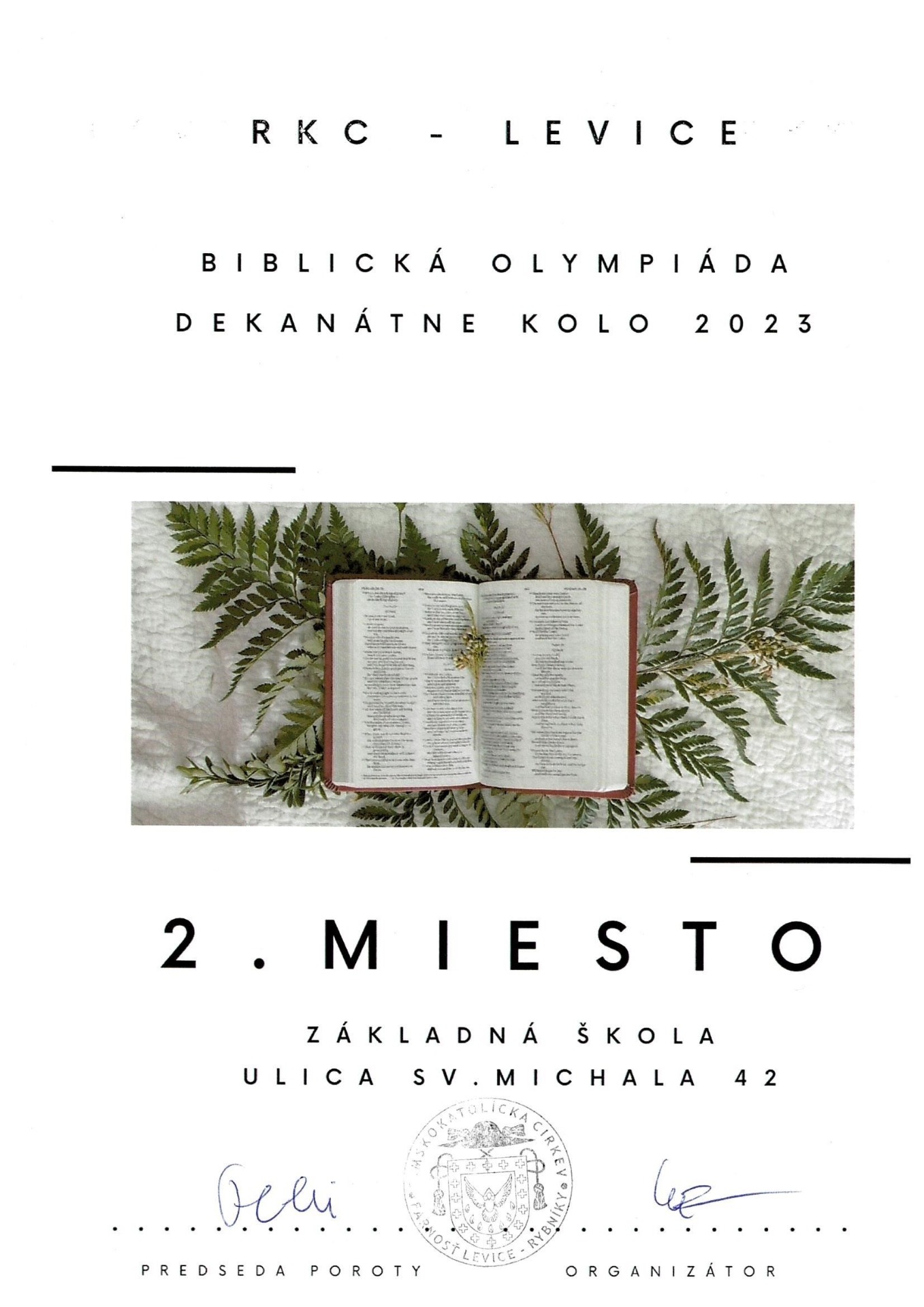 2. miesto v dekanátnom kole Biblickej olympiády - Obrázok 1